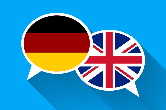 Banderas de inglés y alemán para Talents for Europe