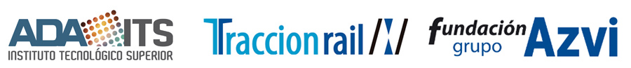 Logos ADA ITS, Traccionrail y Fundación AZVI